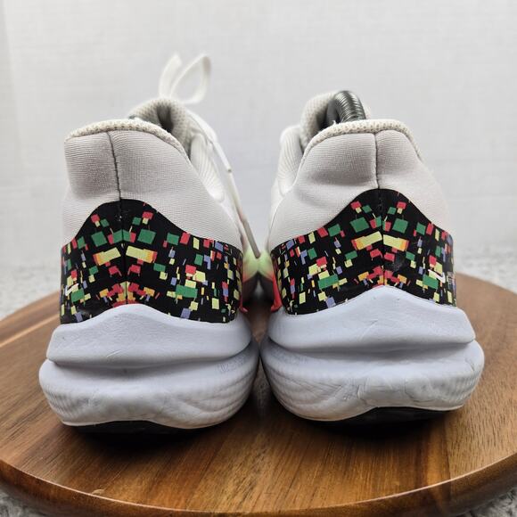 Nike Womens 8.5 Air Winflo 9 Confetti White Pink Black Gym Road Running Shoe - Picture 2 of 12